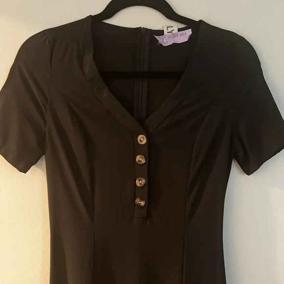 Black Midi Dress - Picture 2 of 7